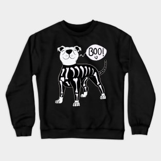 Boo skeleton dog Crewneck Sweatshirt